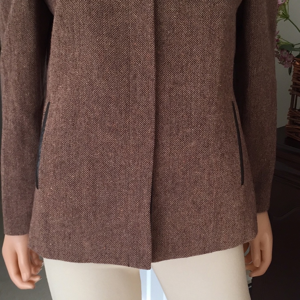 Vintage Kasper wool silk blended herringbone blazer - Picture 5 of 11